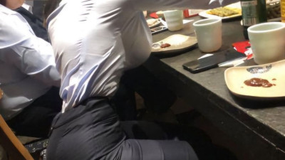 대만 노브라 회식녀